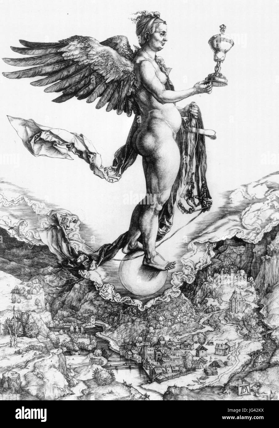 La nemesi di Albrecht Dürer Foto Stock