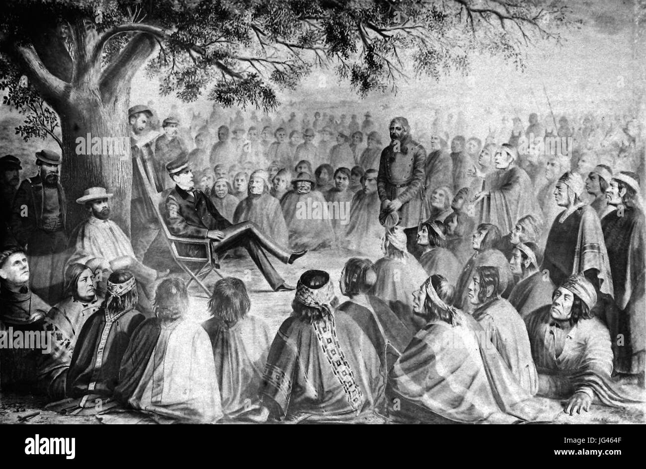 Ocupacion de la Araucanía 1869 Foto Stock