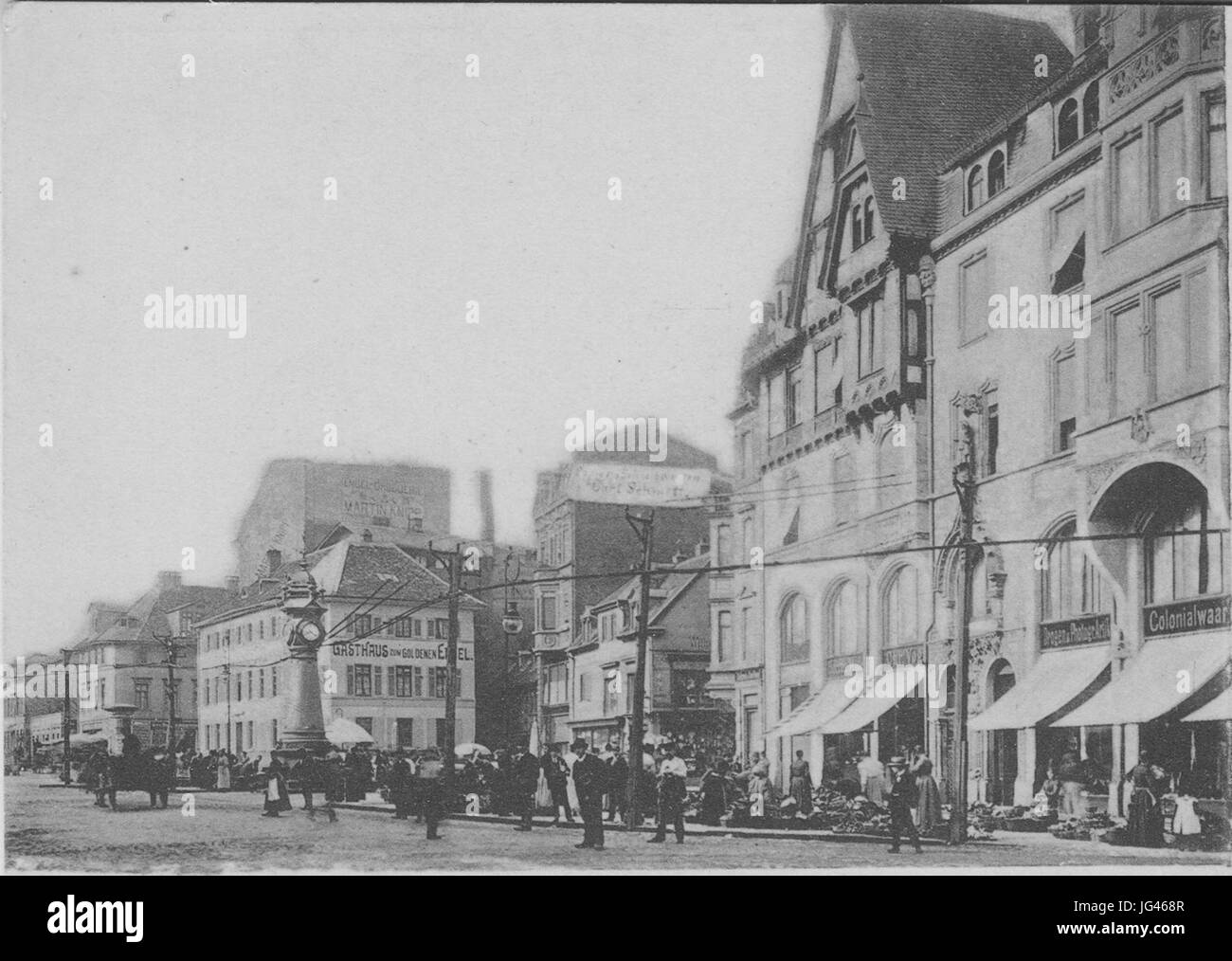 Di Marktplatz nach Süden 1900 1 Foto Stock