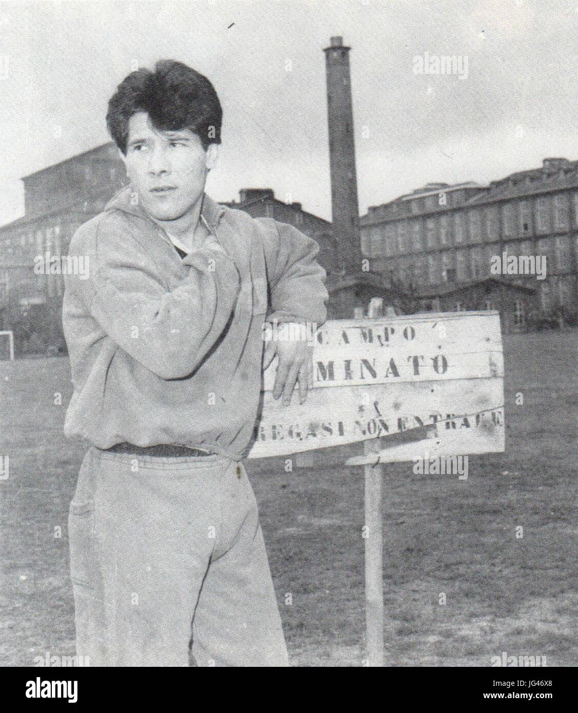 Omar Sívori in formazione con la Juventus FC a Campo Combi Foto Stock