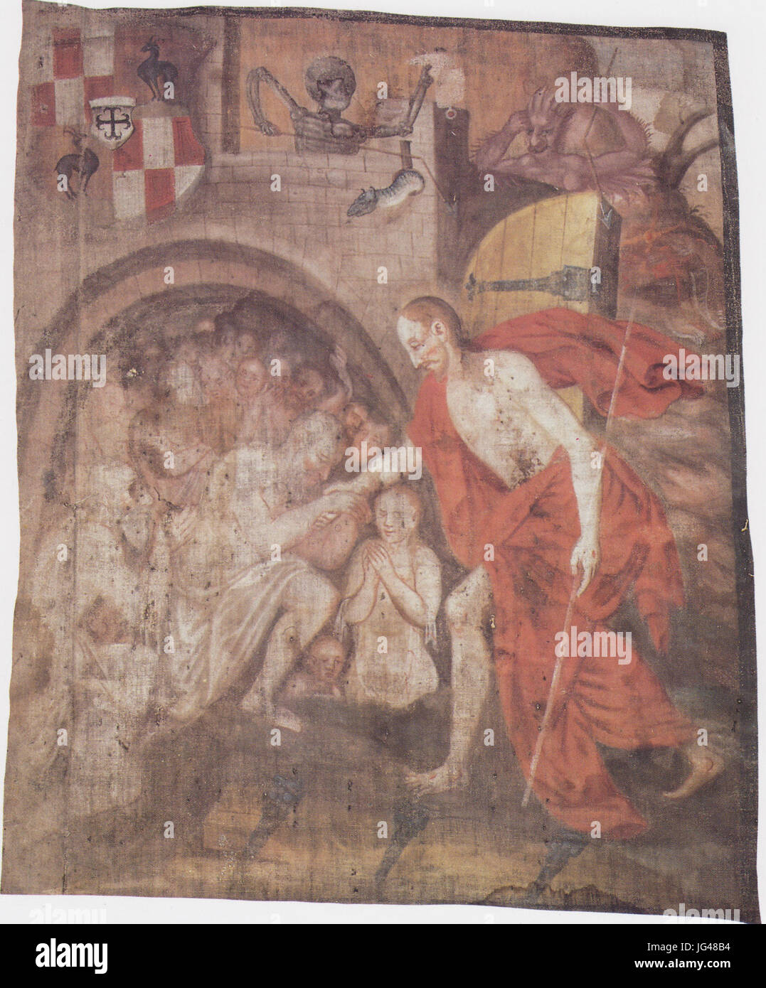 Oswalt Kreusel - Millstätter Fastentuch - Christus in der Vorhölle Foto Stock