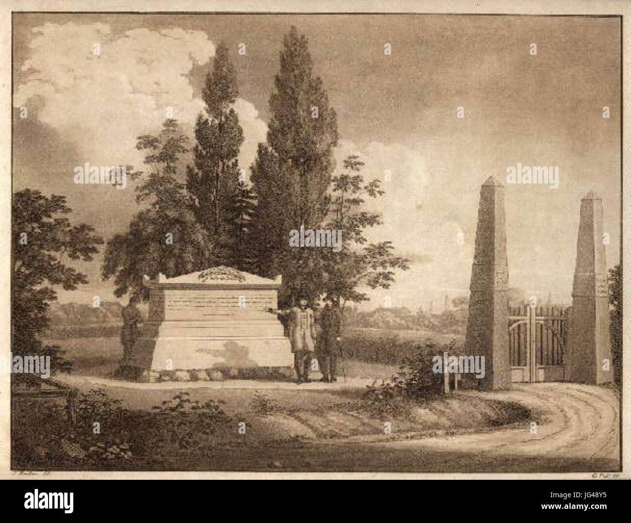 Ottensen. Begräbnisplatz der verstorbenen Hamburger 1813 Foto Stock