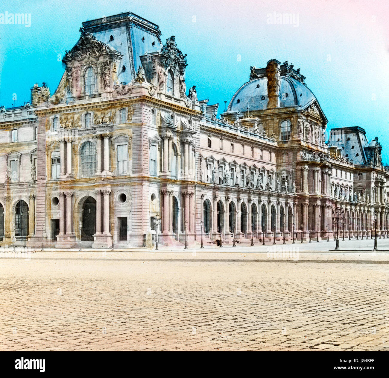 Palais du Louvre, ca. 1880-1910 Foto Stock
