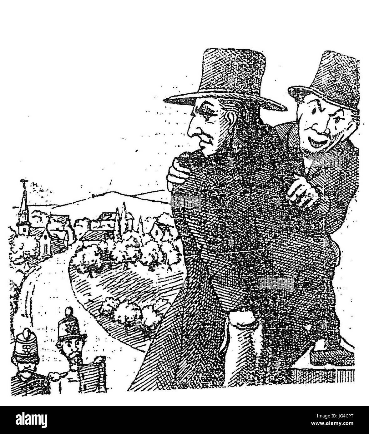 Paschtouer vu Maarnech Wäschfra 21 Mee 1870 Foto Stock