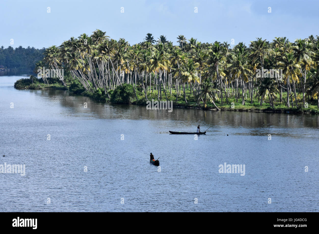 Paravur Backwaters nel Kerala Foto Stock
