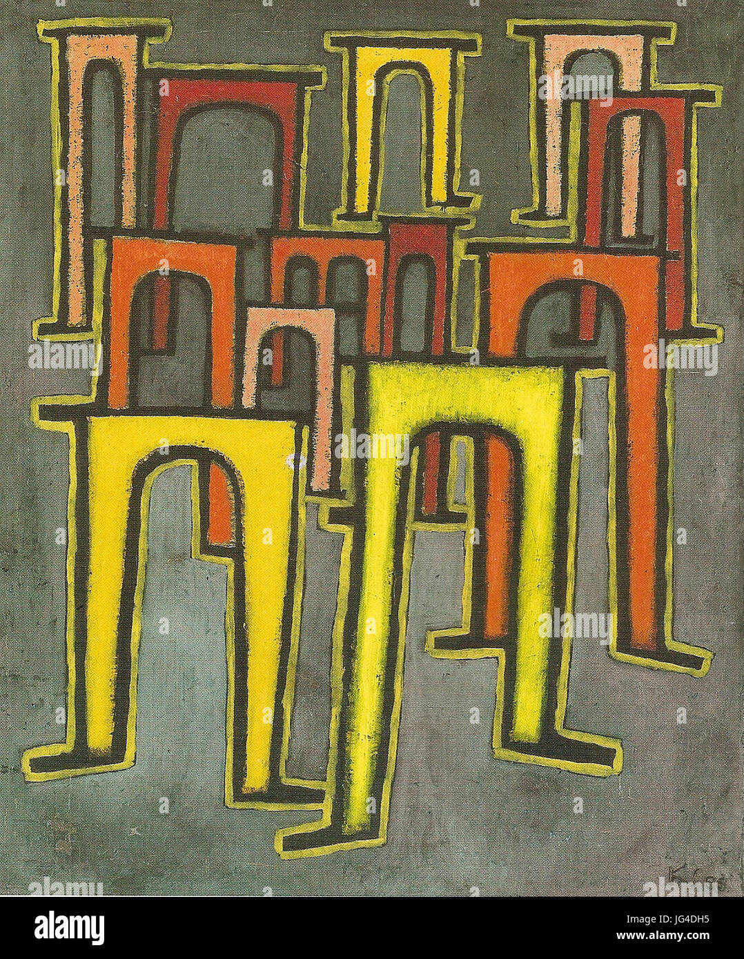 Paul Klee - la révolution des viaducs - 1937 Foto Stock Paul Klee - la révolution des viaducs - 1937 Foto Stock