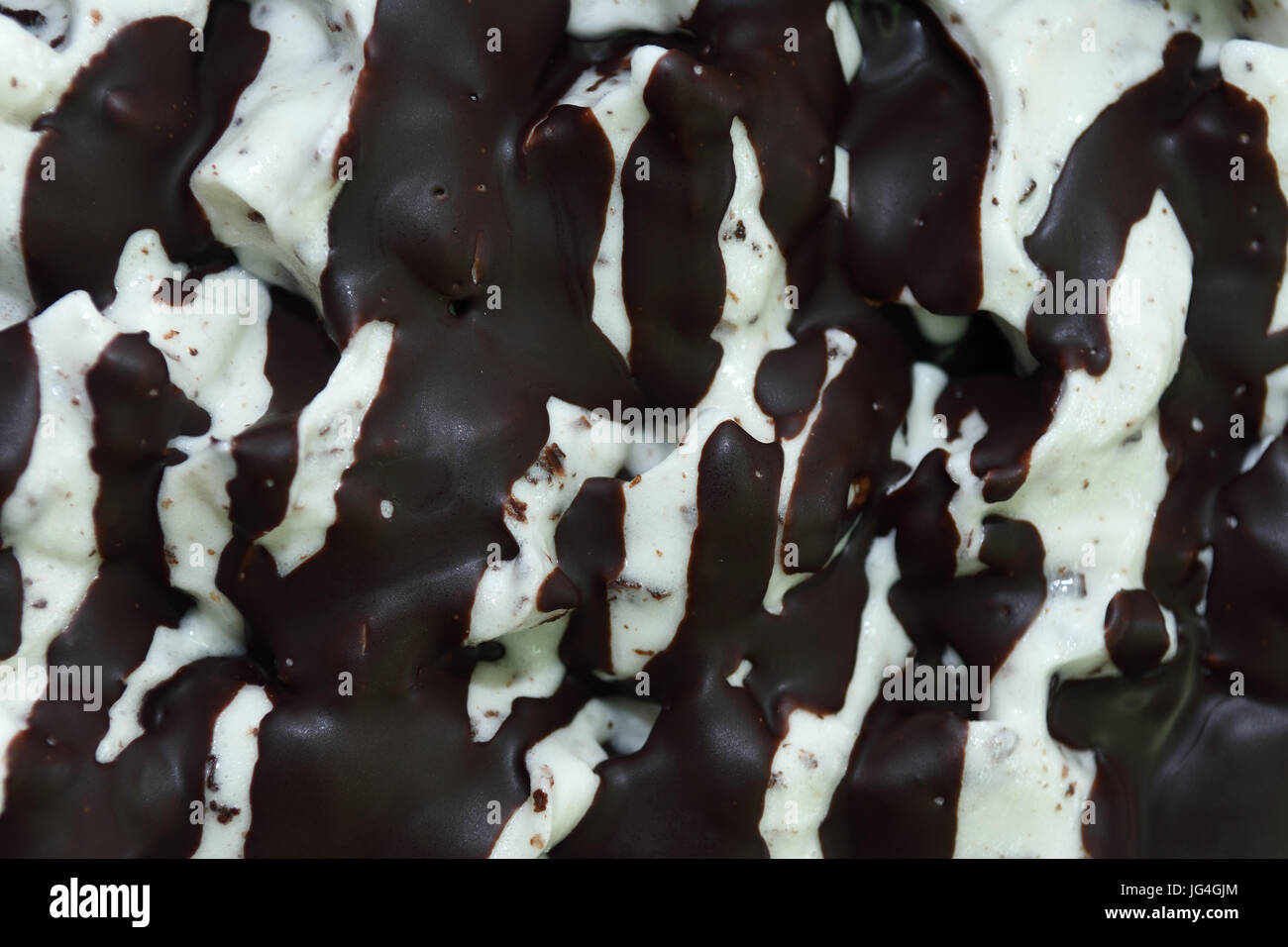 Dettaglio di un gelato artigianale di stracciatella, Foto Stock
