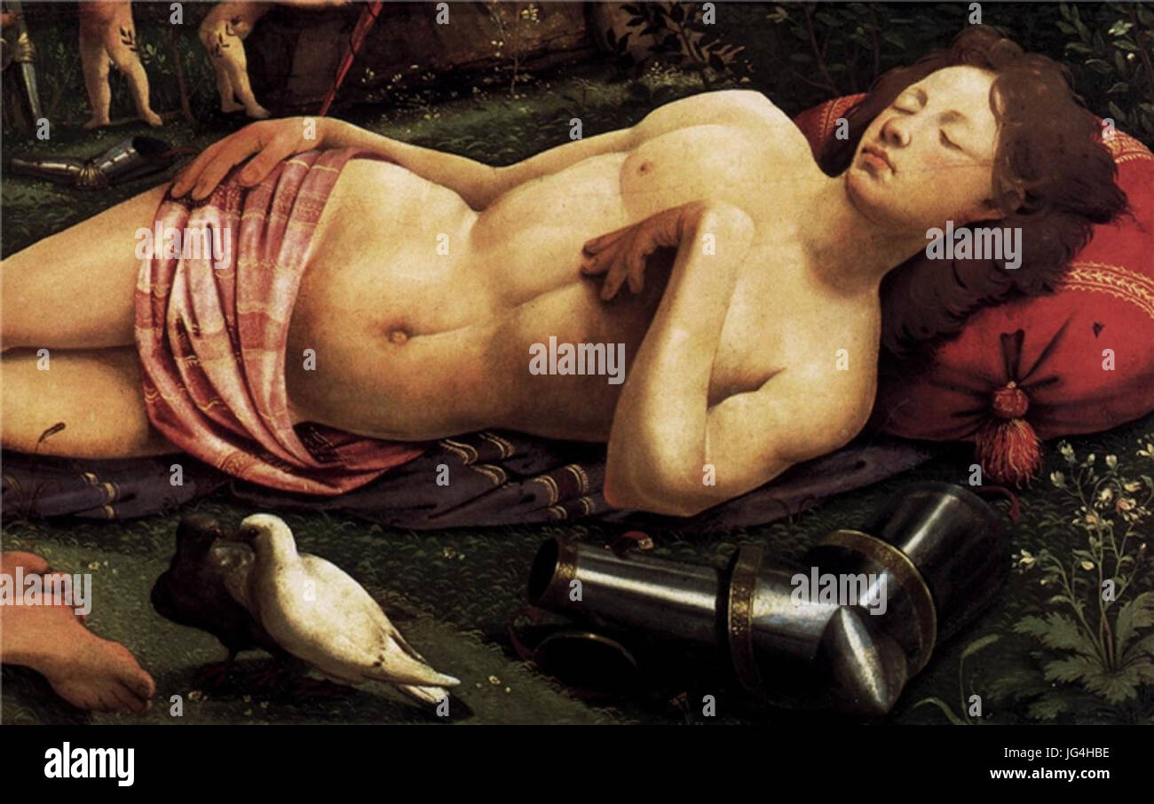 PIERO DI COSIMO Venere Marte Cupido 28dettaglio29 Foto Stock