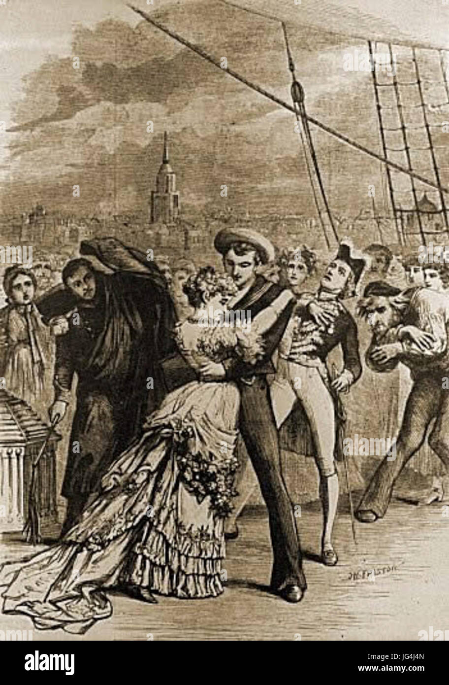 Incisione Pinafore ILN 1878 Foto Stock