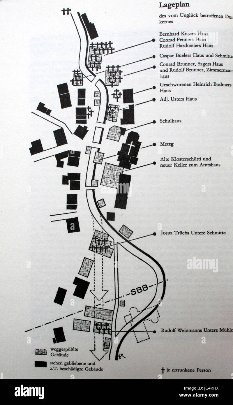 Piano Überschwemmung Foto Stock