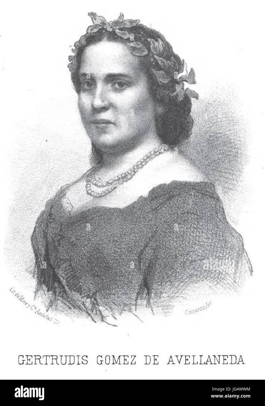 Poetisa Gertrudis Gómez Foto Stock