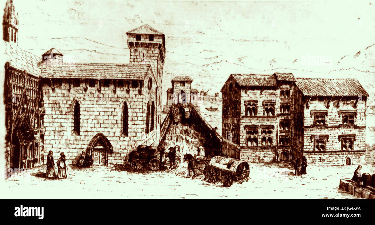 Pont-Saint-Esprit Bâtiments de l'Oeuvre Hospitalière Louis Bruguier-Roure 1890 Foto Stock