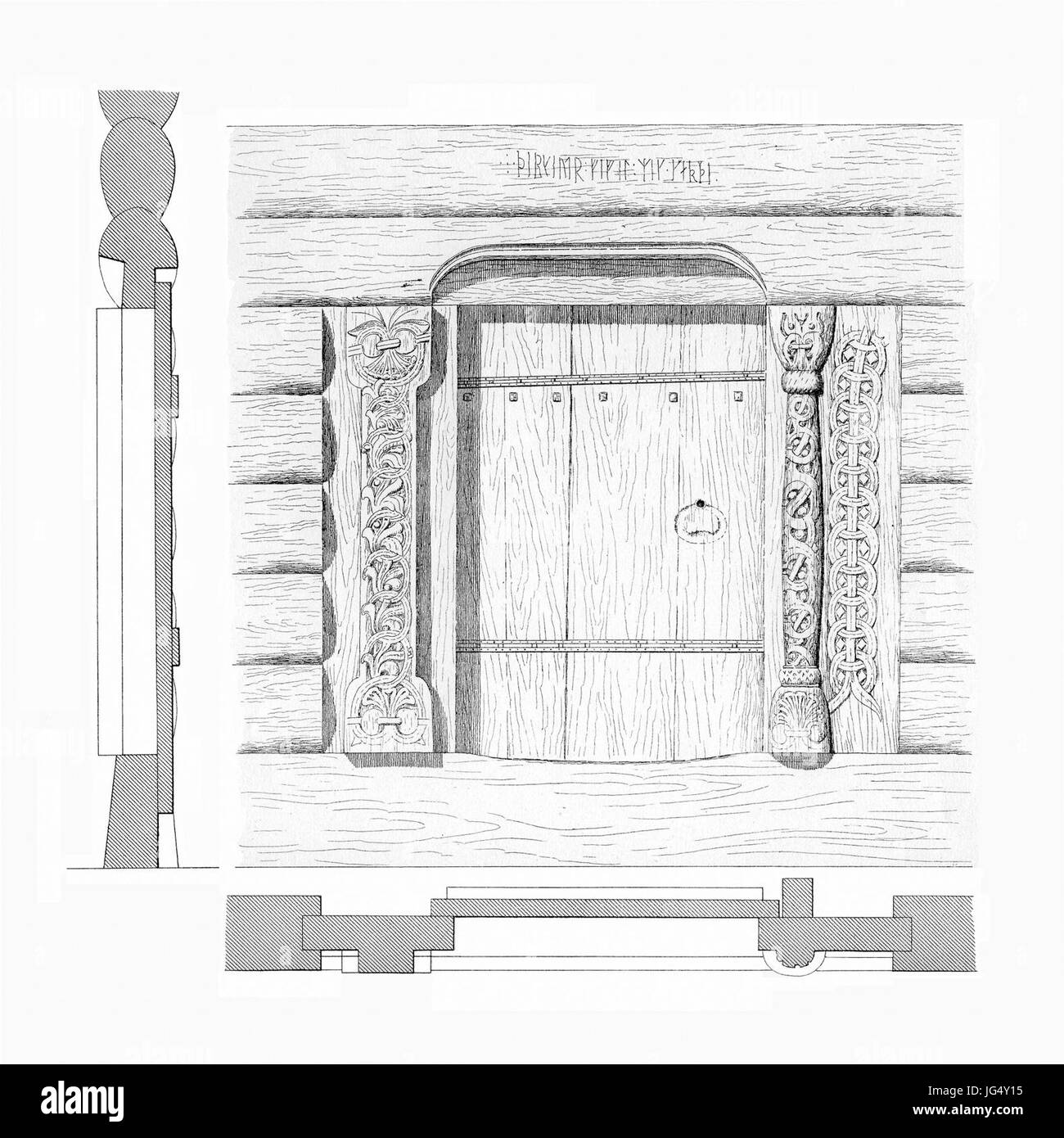Portal Raulandstua 1859 Foto Stock