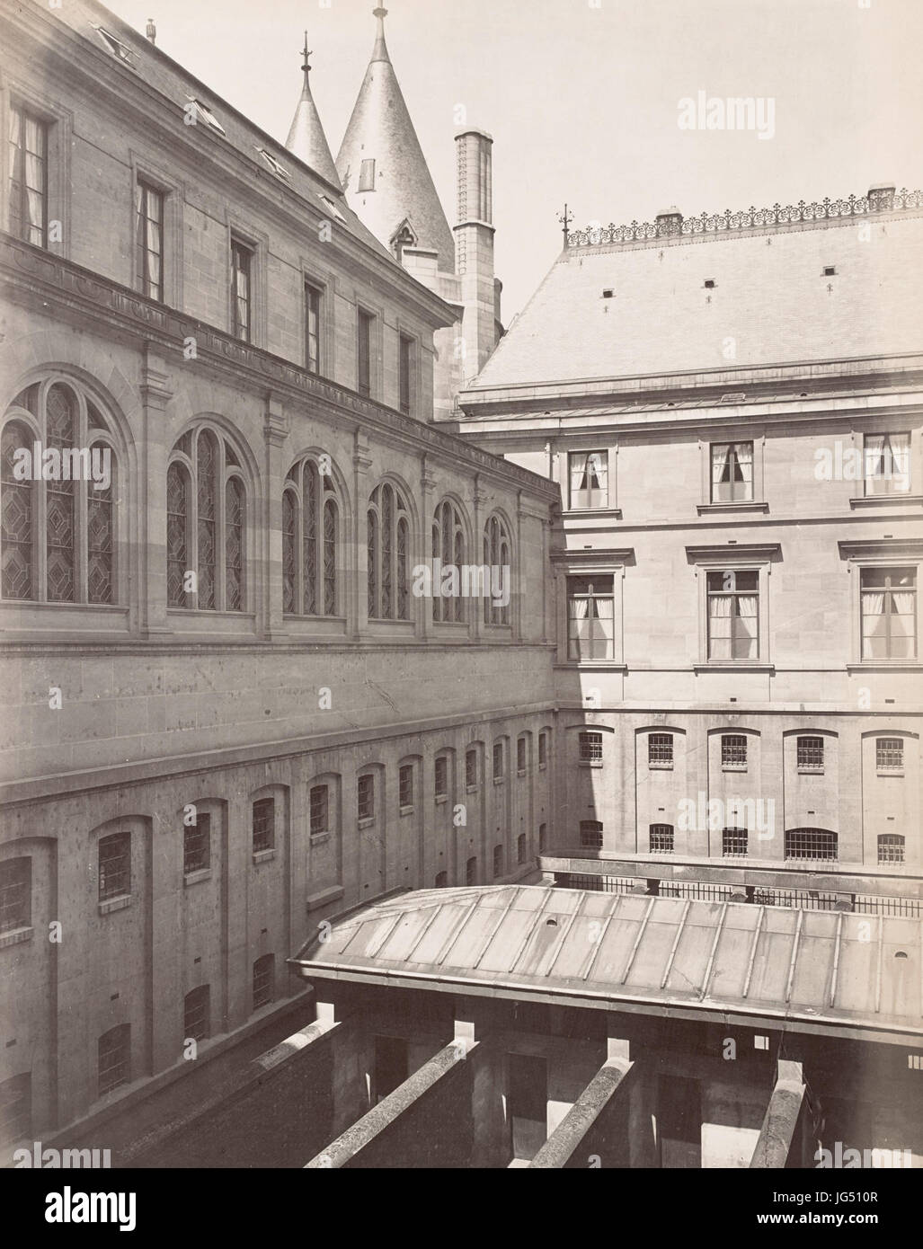 La Préfecture de police de Paris - Service Photographique, Conciergerie - Cour interna Foto Stock