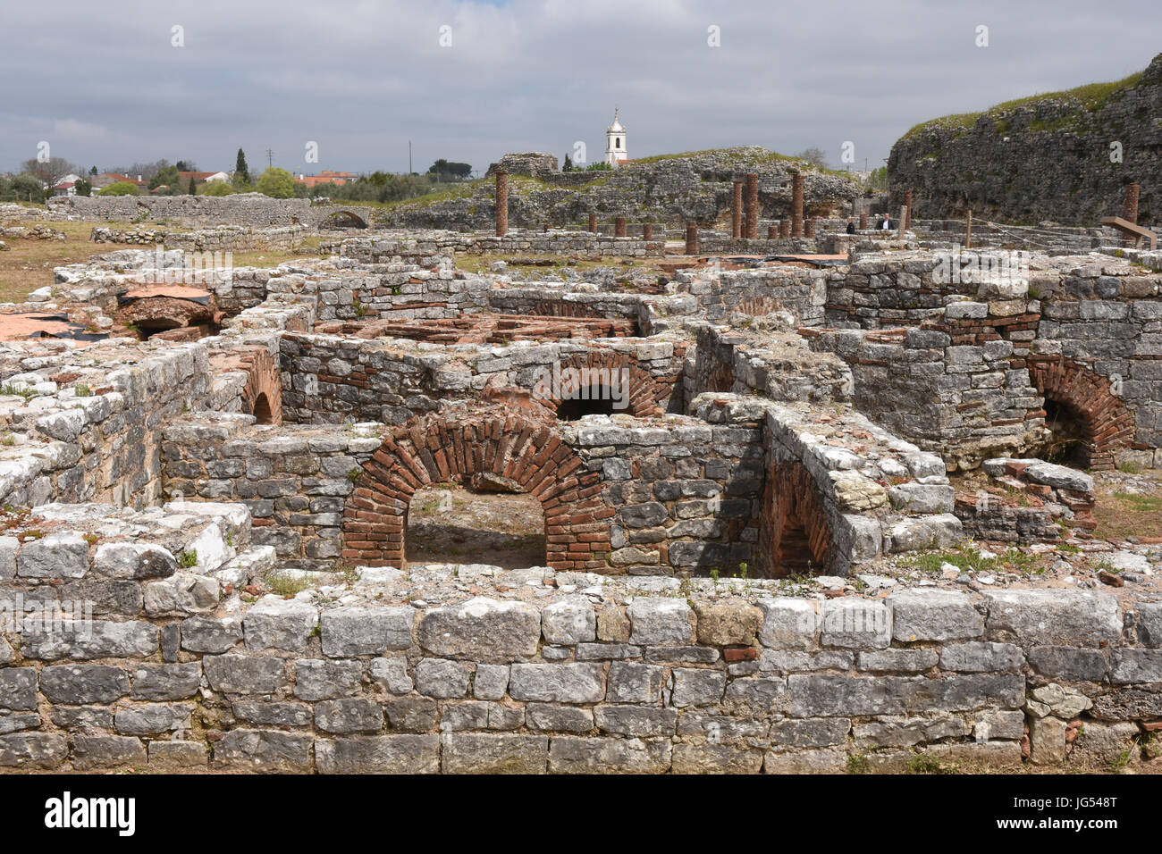 Le rovine romane della città antica di Conimbriga, regione di regione di Beiras, Portogallo Foto Stock
