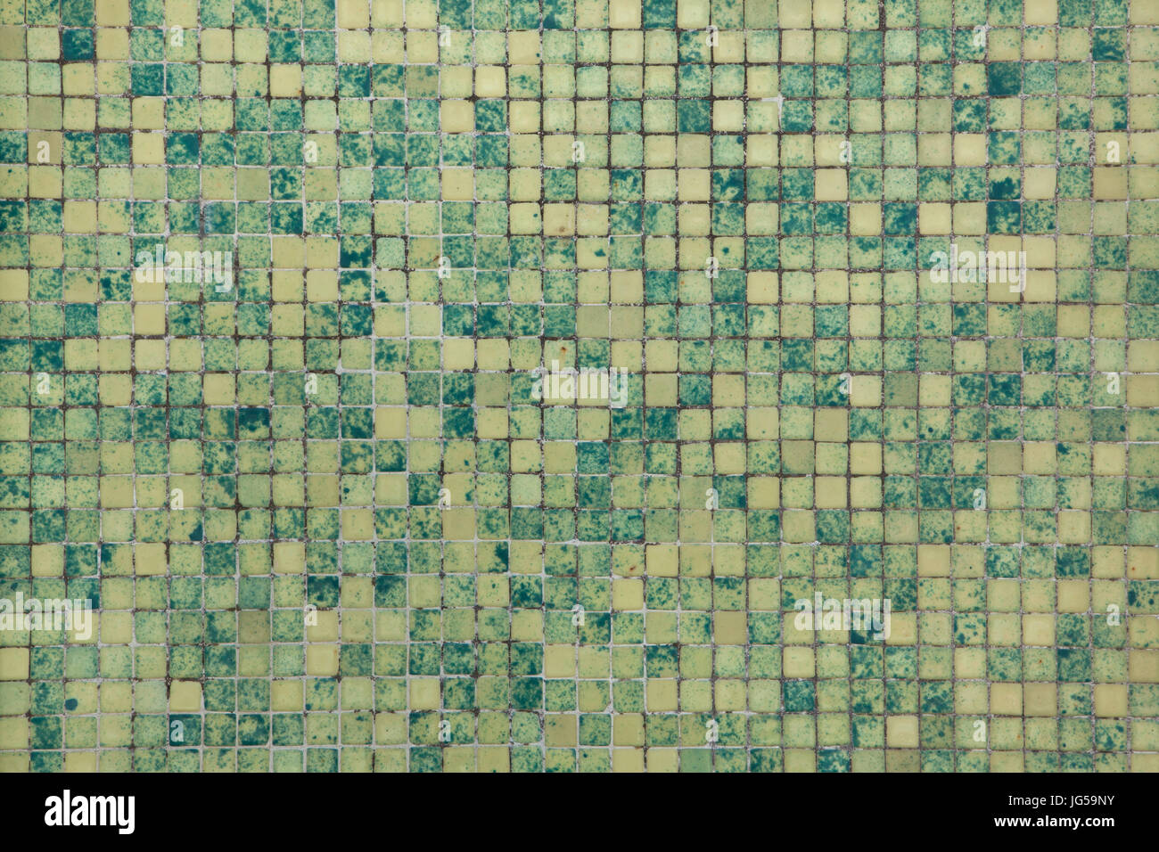 Verde piastrelle a mosaico. Texture di sfondo. Foto Stock