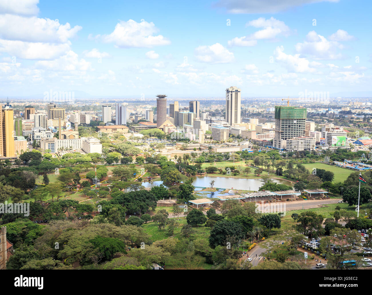 Paesaggio urbano di Nairobi - La città capitale del Kenya, Africa orientale Foto Stock