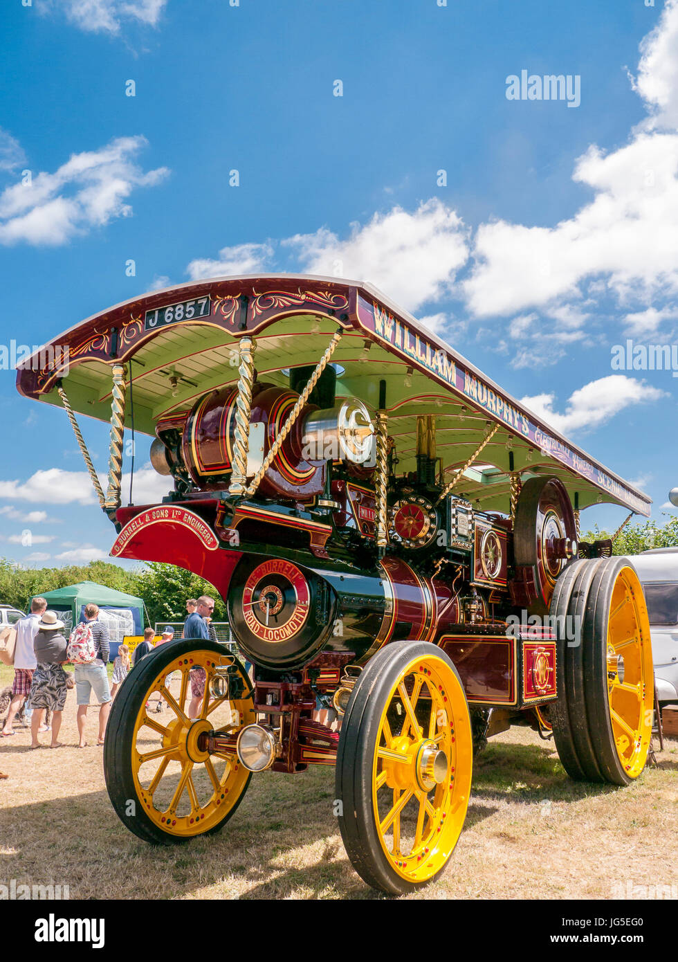 Showman stradale della locomotiva a motore di trazione a vapore rally Foto Stock