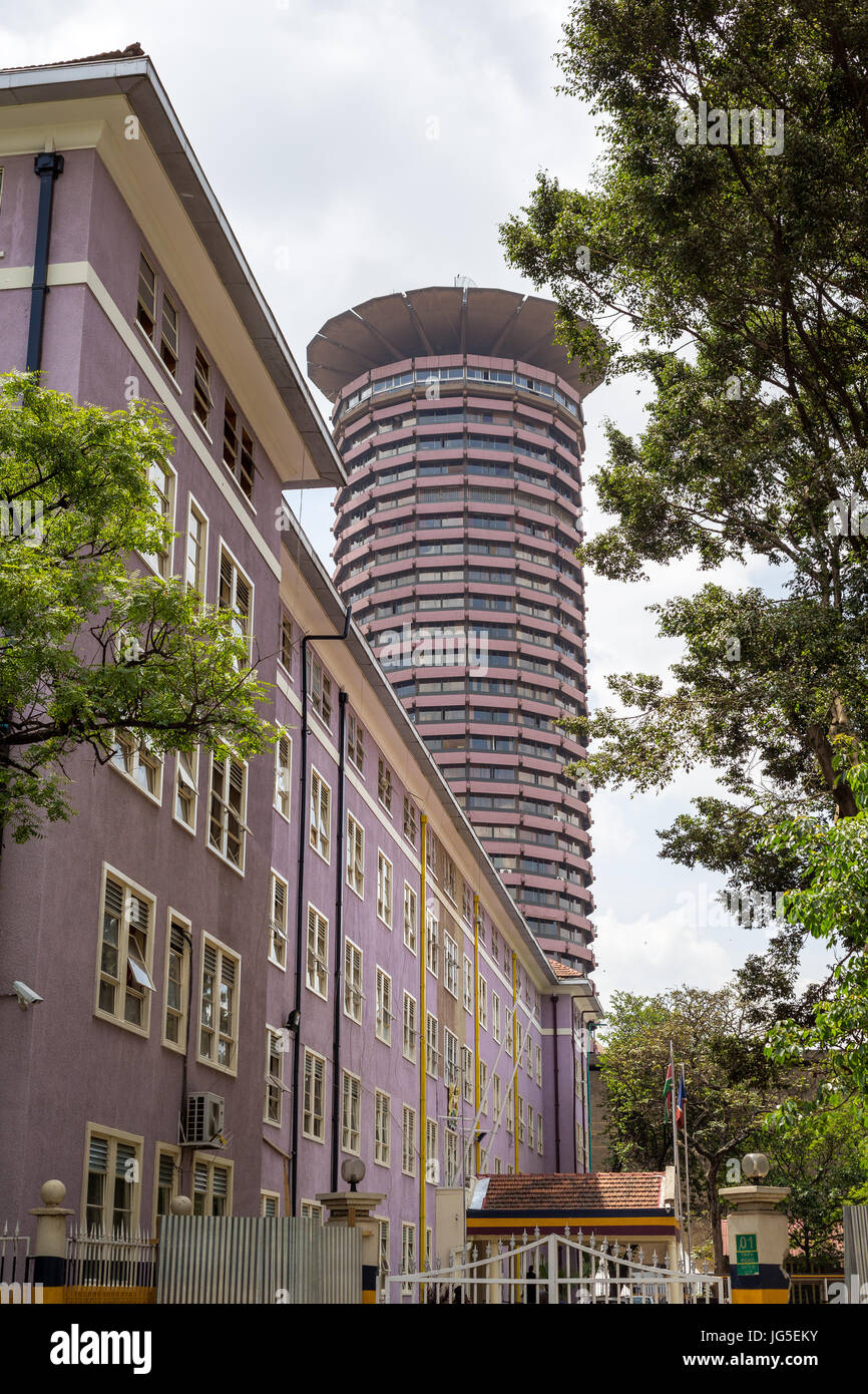 Il Kenyatta International convention center, Nairobi, Kenia Foto Stock