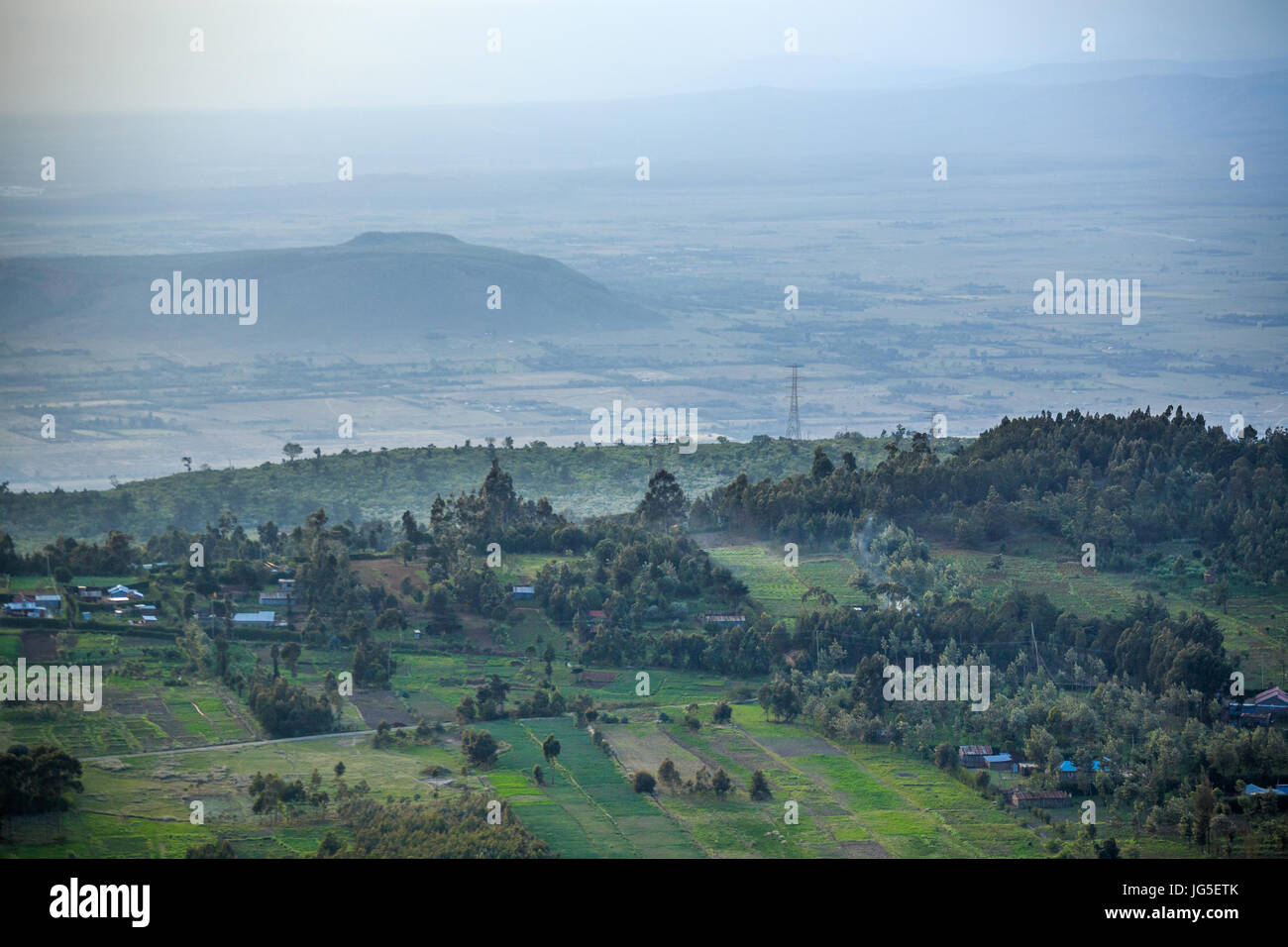 Great Rift valley paesaggio dal vertice del mouse, Kenya Foto Stock