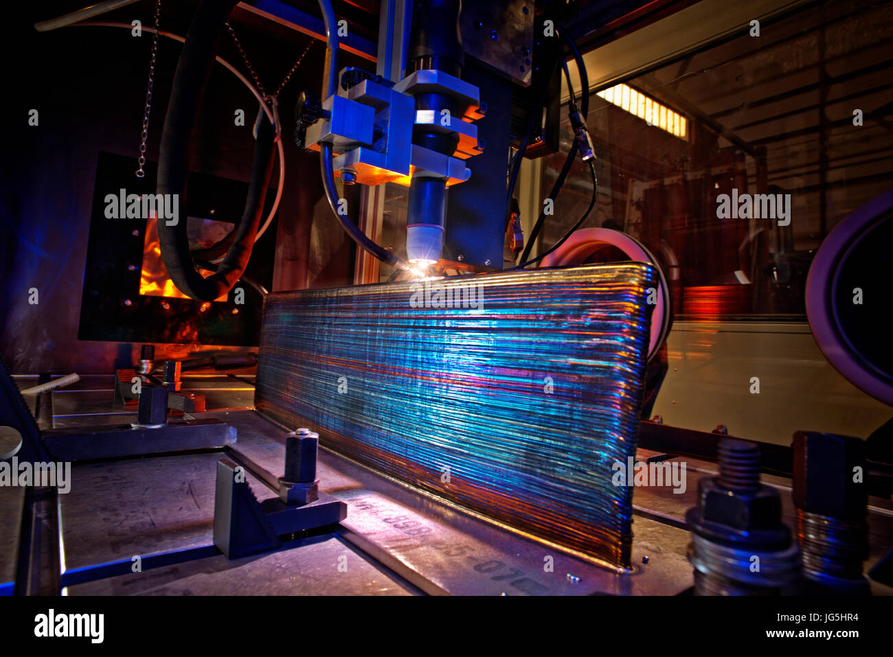 Il filo ad arco + produzione additiva a Cranfield University Foto Stock