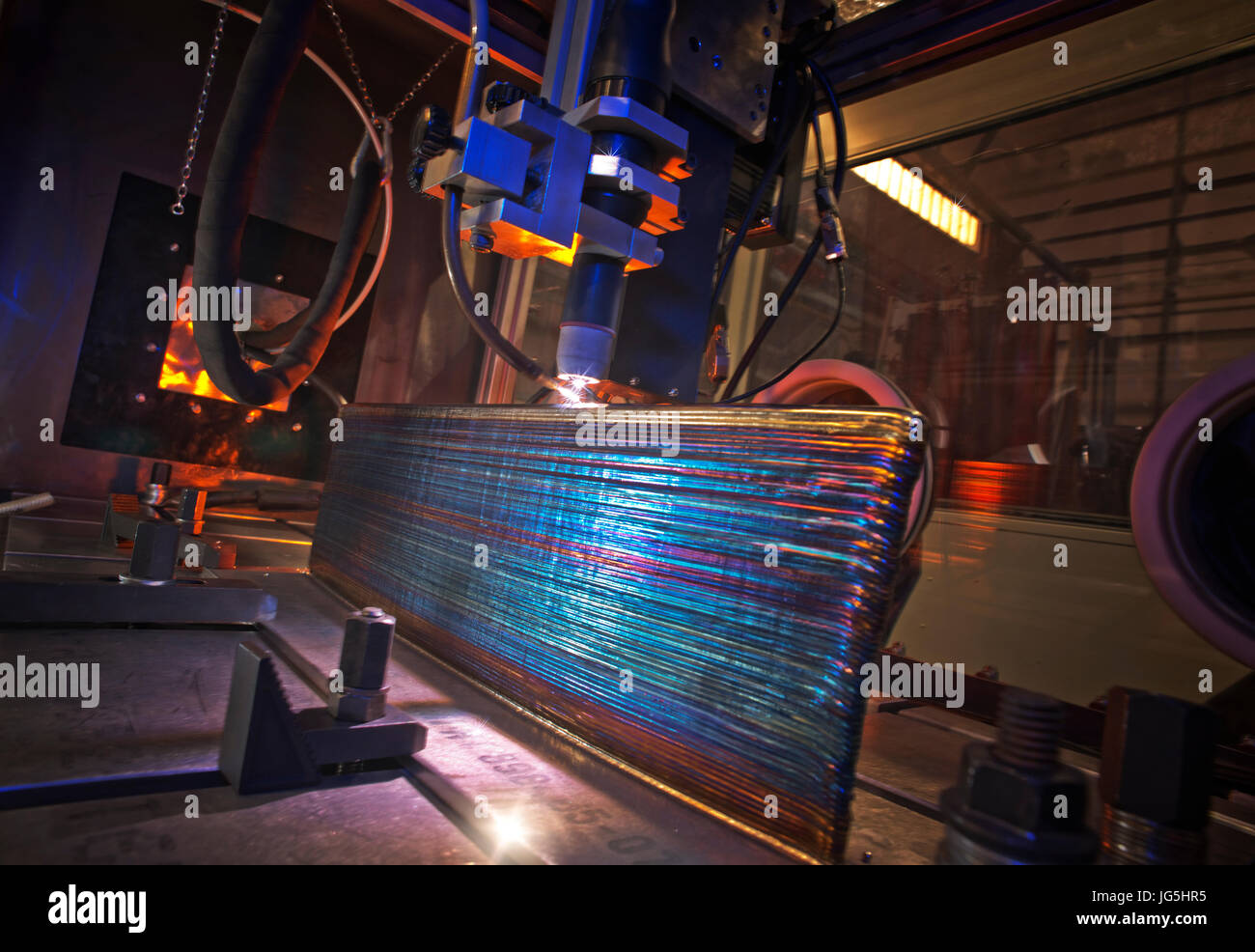 Il filo ad arco + produzione additiva a Cranfield University Foto Stock