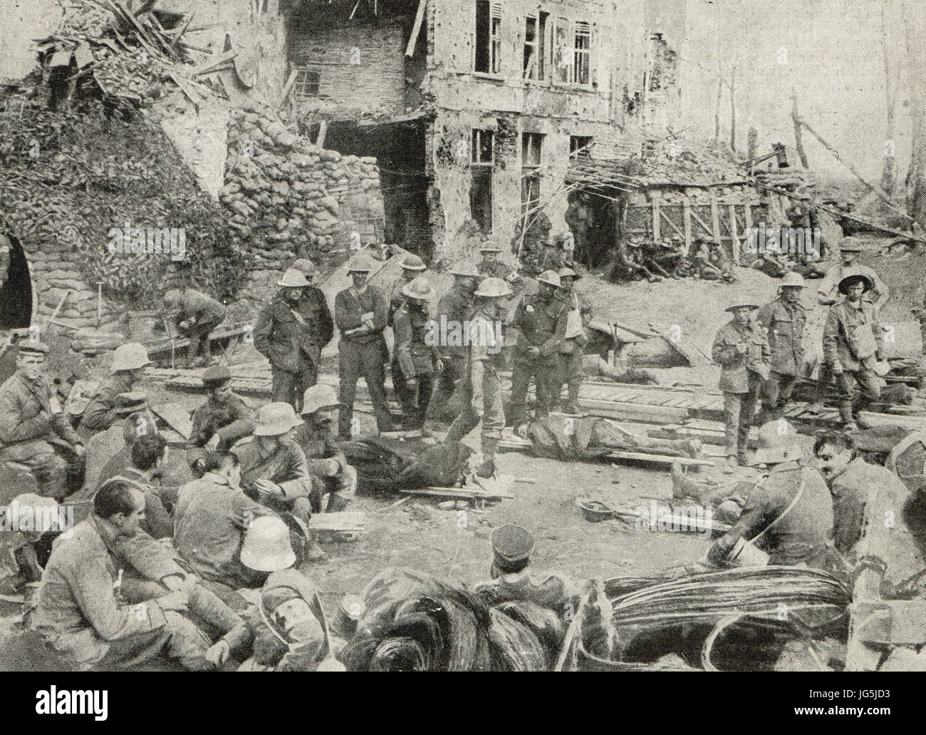 Prigionieri tedeschi, la battaglia di Menin rd, 1917 Foto Stock