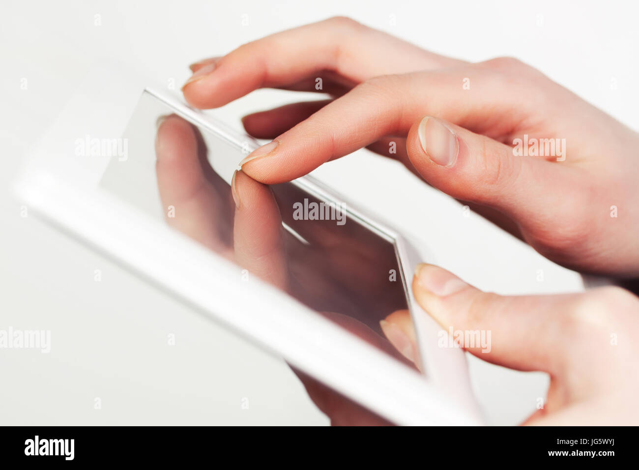 Business donna utilizzando computer tablet Foto Stock