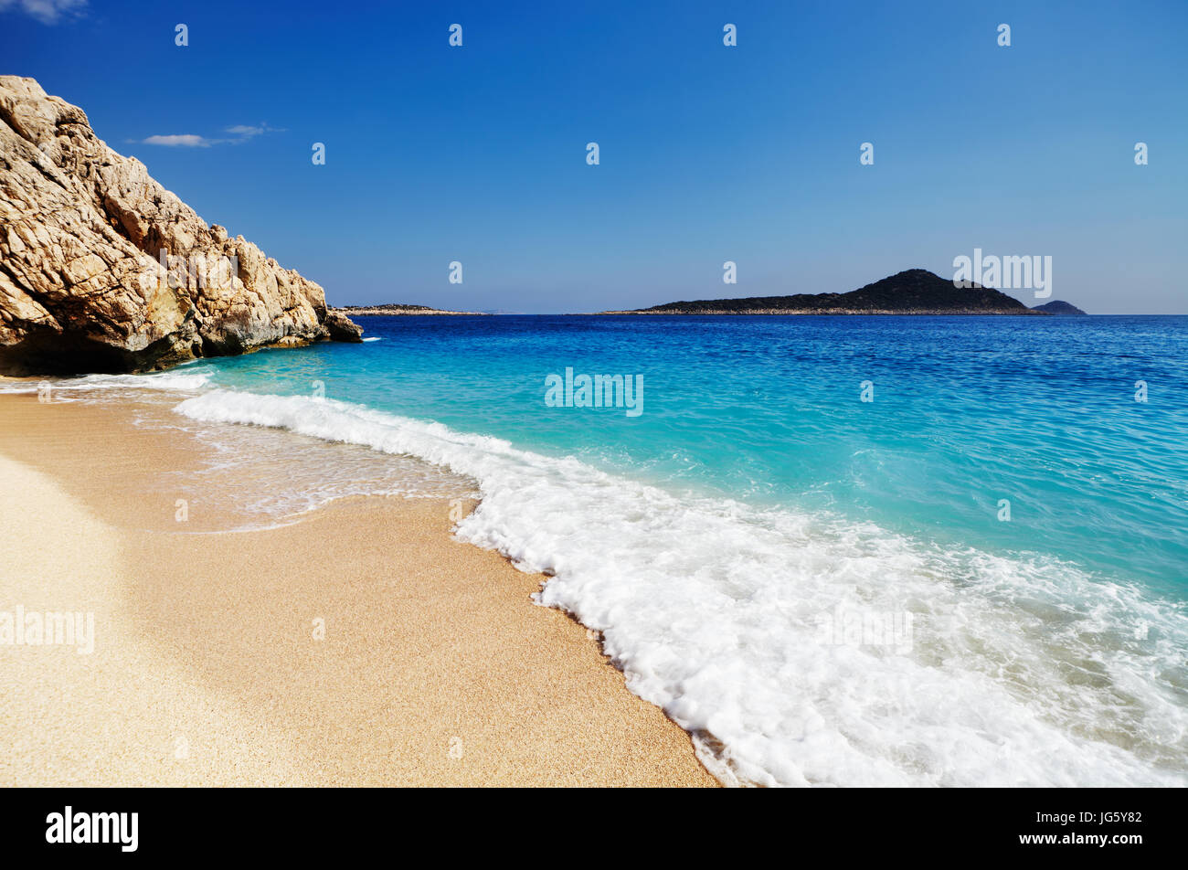 Spiaggia Kaputas, costa mediterranea, Turchia Foto Stock