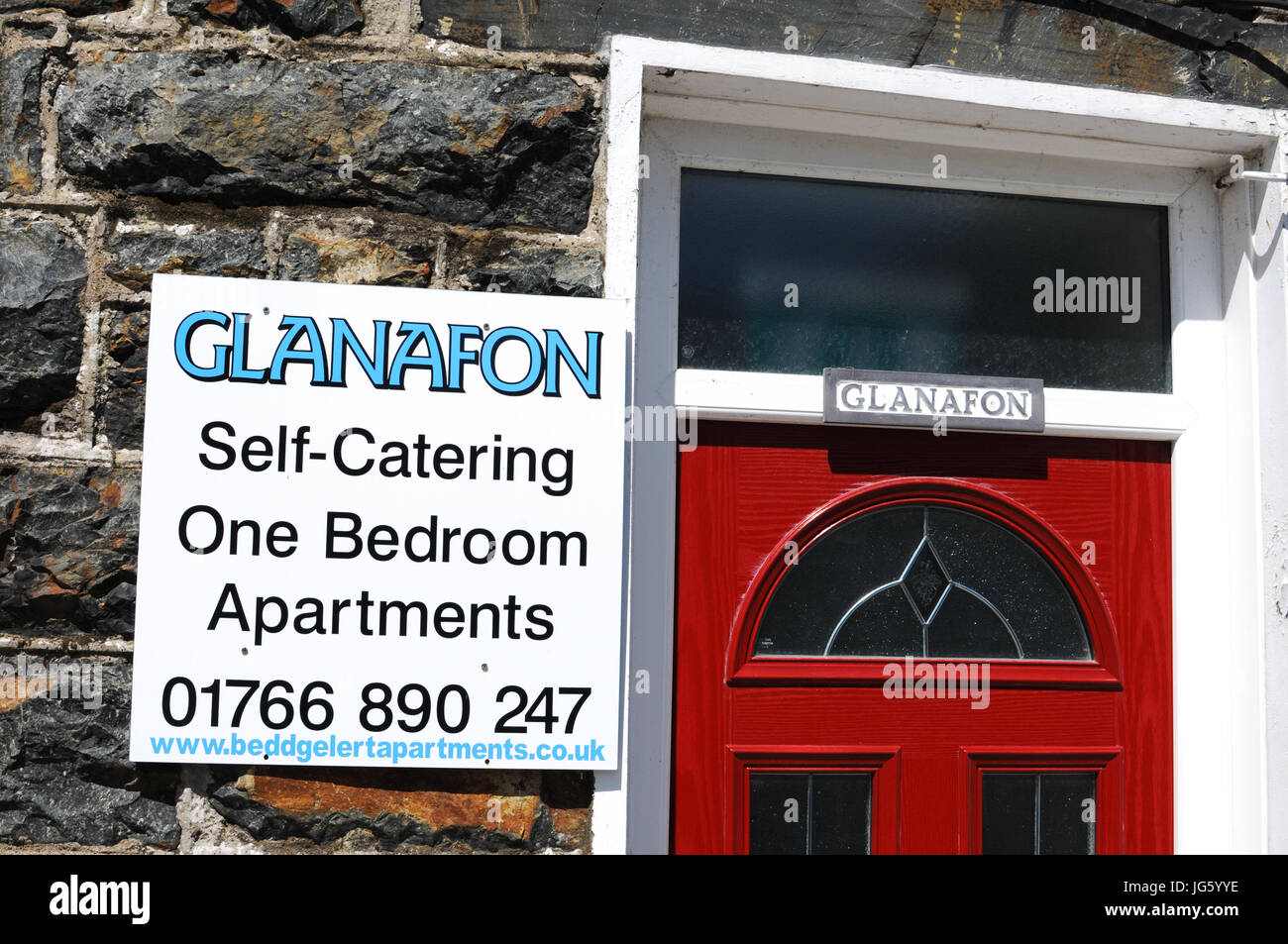 Glanafon Guest House di Beddgelert Galles del Nord Foto Stock