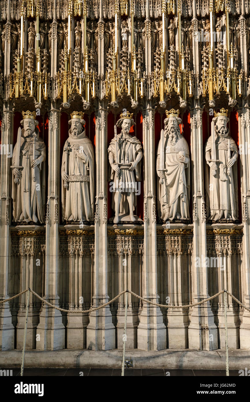 Il re' SCHERMATA, York Minster (la Cattedrale Metropolitical e Chiesa di San Pietro), York, Yorkshire, Inghilterra, Regno Unito Foto Stock