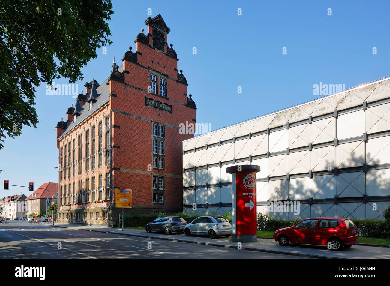 La Renania settentrionale-Vestfalia Landesarchiv Abteilung Westfalen, Staatsarchiv ehemals Muenster, Magazin im Stil der Neorenaissance, Muenster, Westfalen, Nordrhei Foto Stock