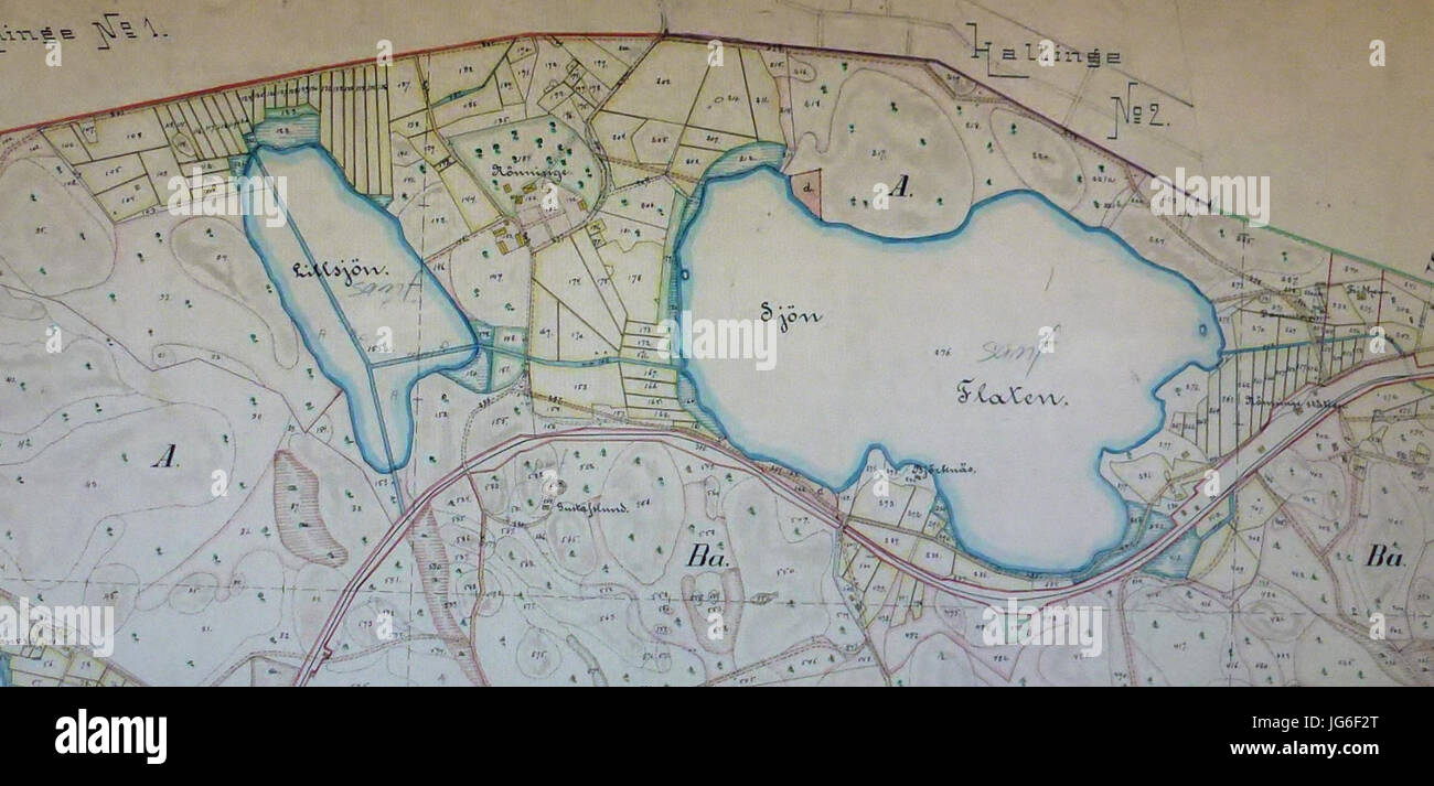 Rönninge gård laga skifte 1897 Foto Stock