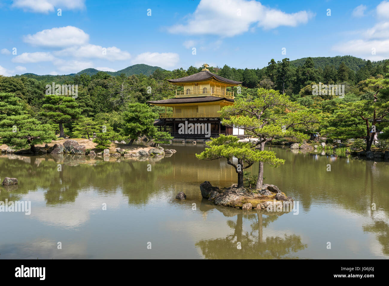 Tempio del Padiglione Dorato, Kyoto, Giappone al Kinkaku-ji Foto Stock