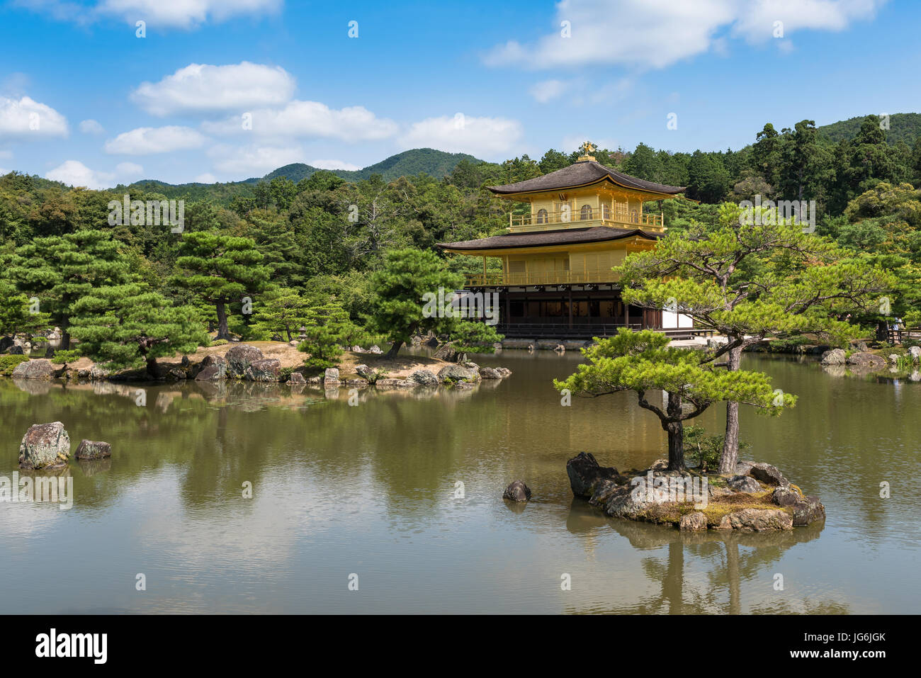 Tempio del Padiglione Dorato, Kyoto, Giappone al Kinkaku-ji Foto Stock