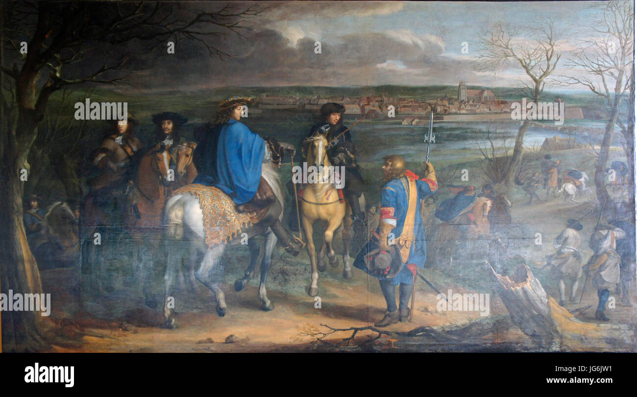 Louis XIV au siège de Dôle le 14 février 1668 3049 Foto Stock