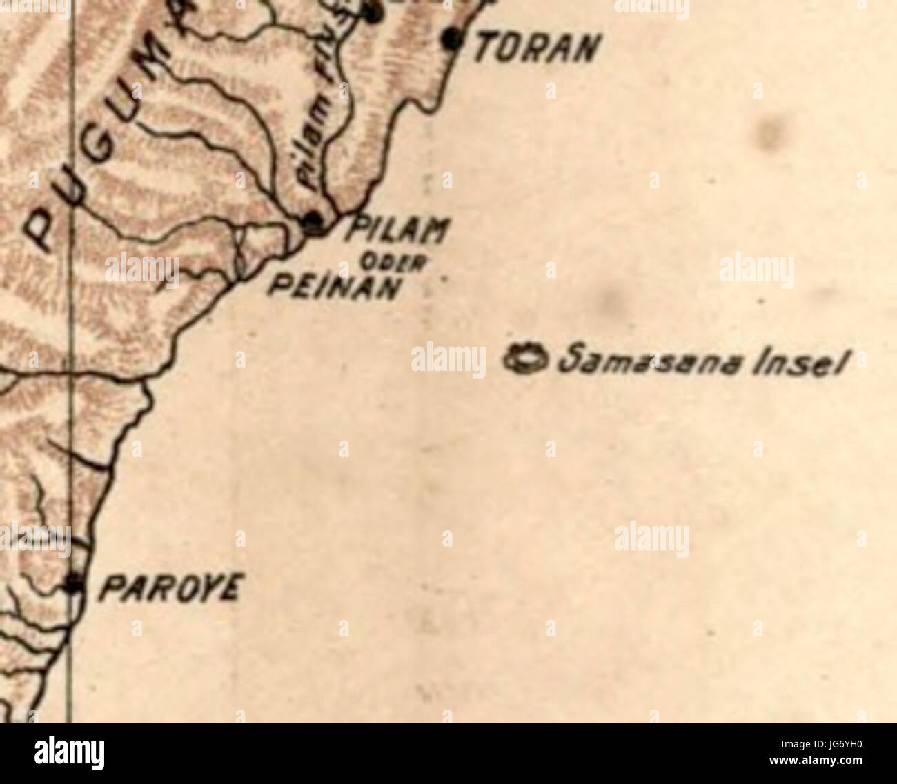 Samasana Insel 28Karte 190529 Foto Stock