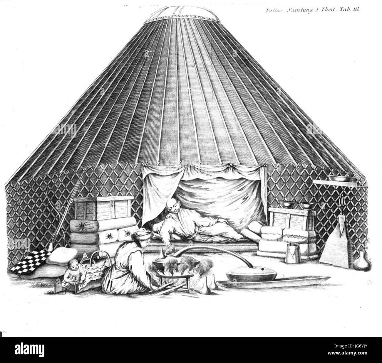 Sammlungen historischer Nachrichten über die mongolischen Völkerschaften - famiglia mongola Foto Stock