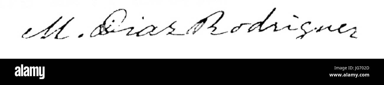Manuel Díaz Rodríguez firma Foto Stock