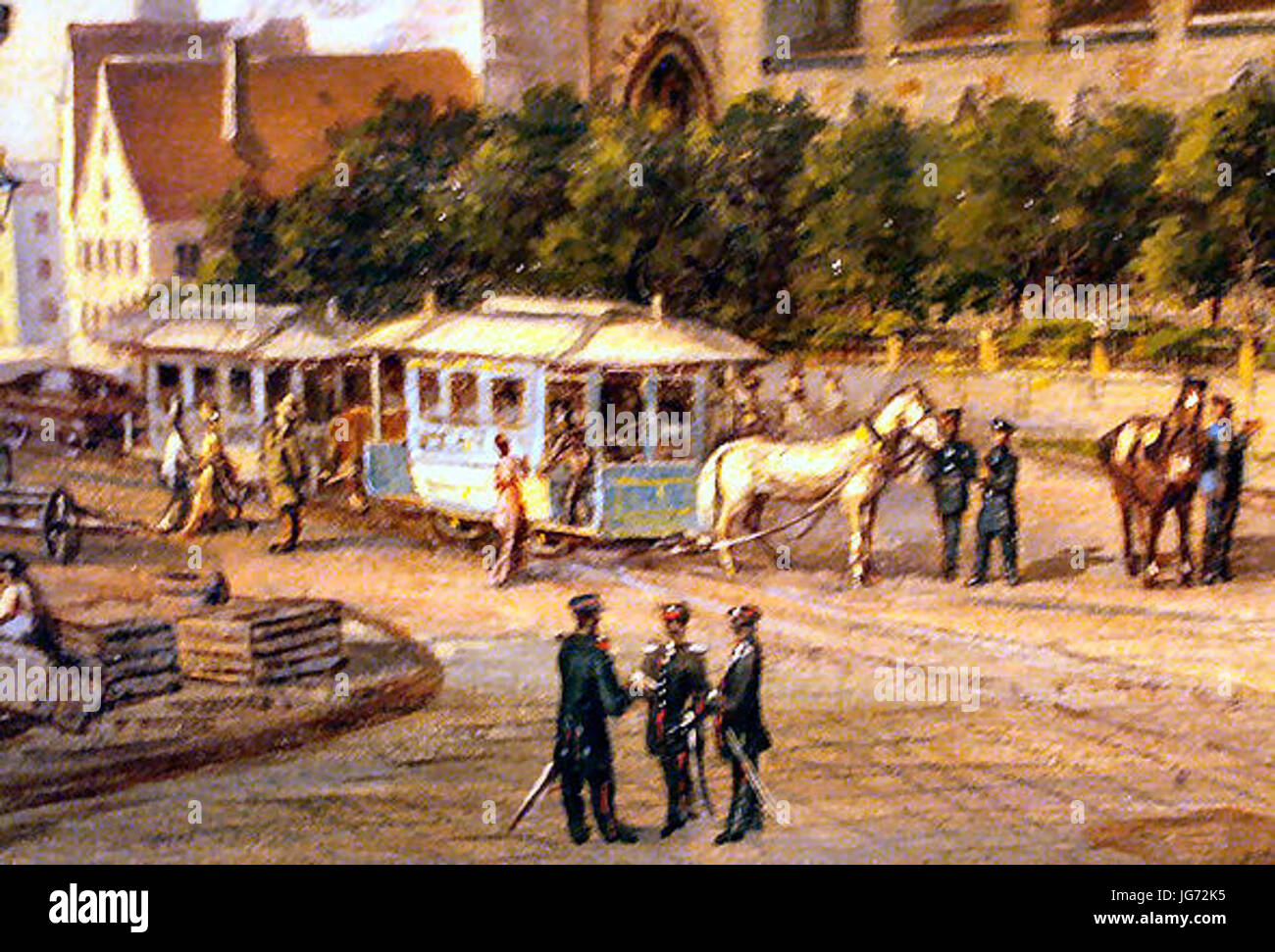 Schröpler Pferdebahn Foto Stock