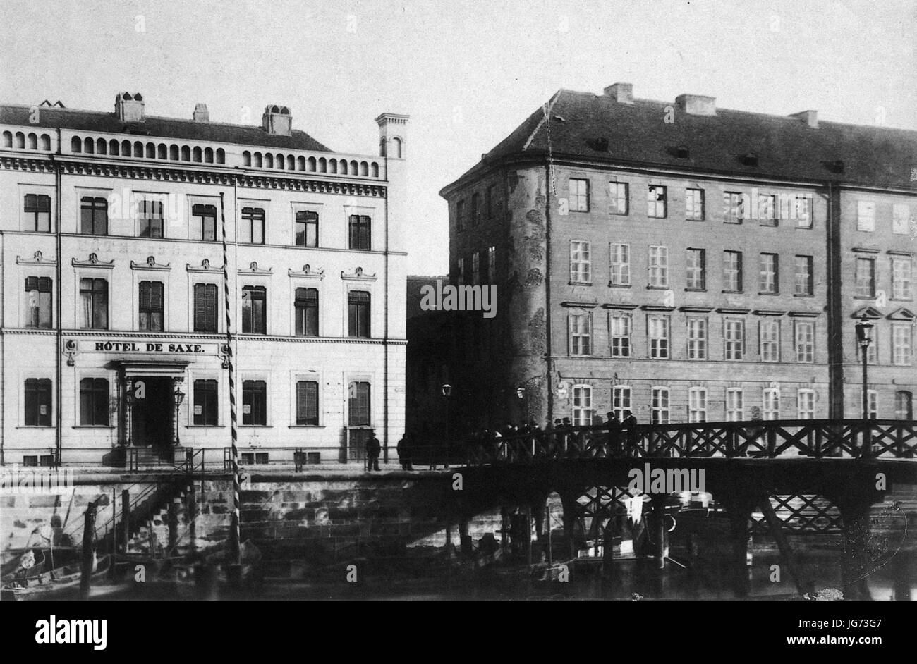 Sechserbrücke, Berlin 1875 Foto Stock