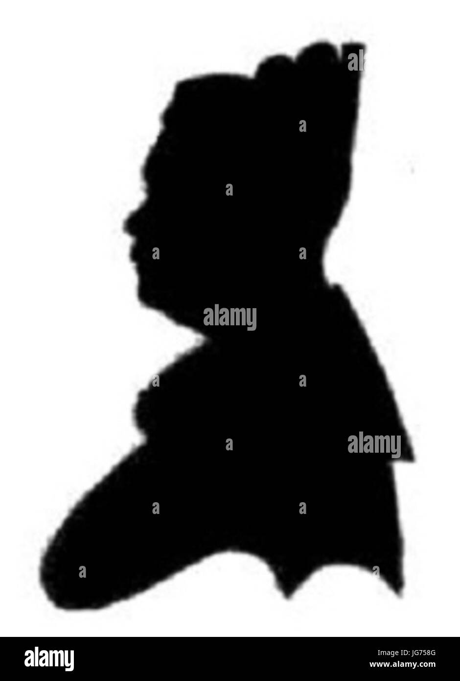 Silhouette di Kapiolani da Persis G. Taylor 1839 Foto Stock