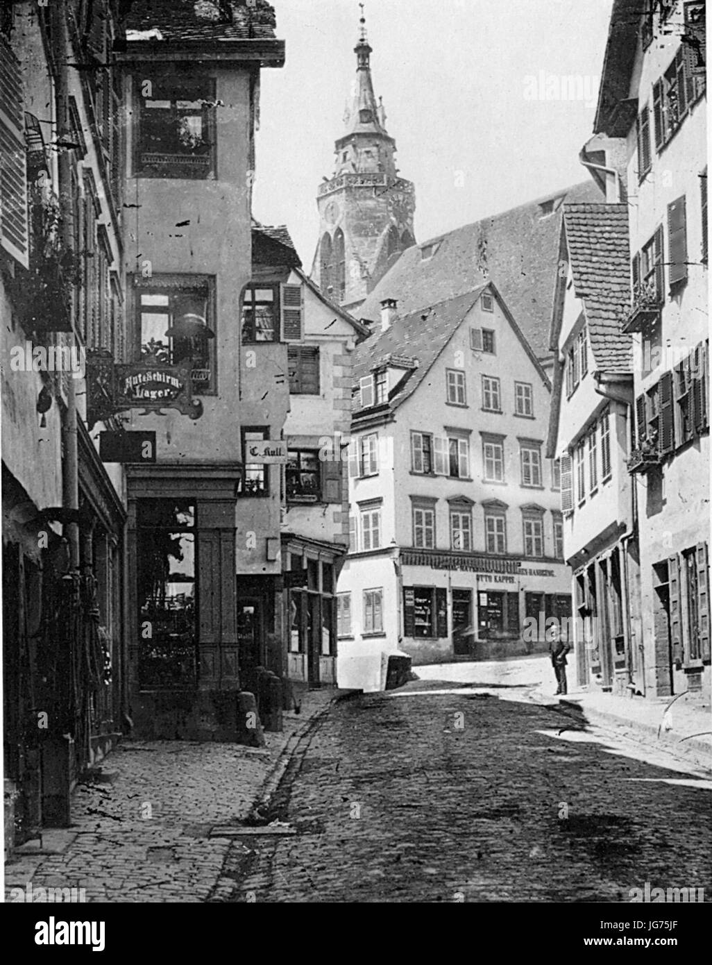 Sinner-Tübingen-Neckargasse um 1878 Foto Stock