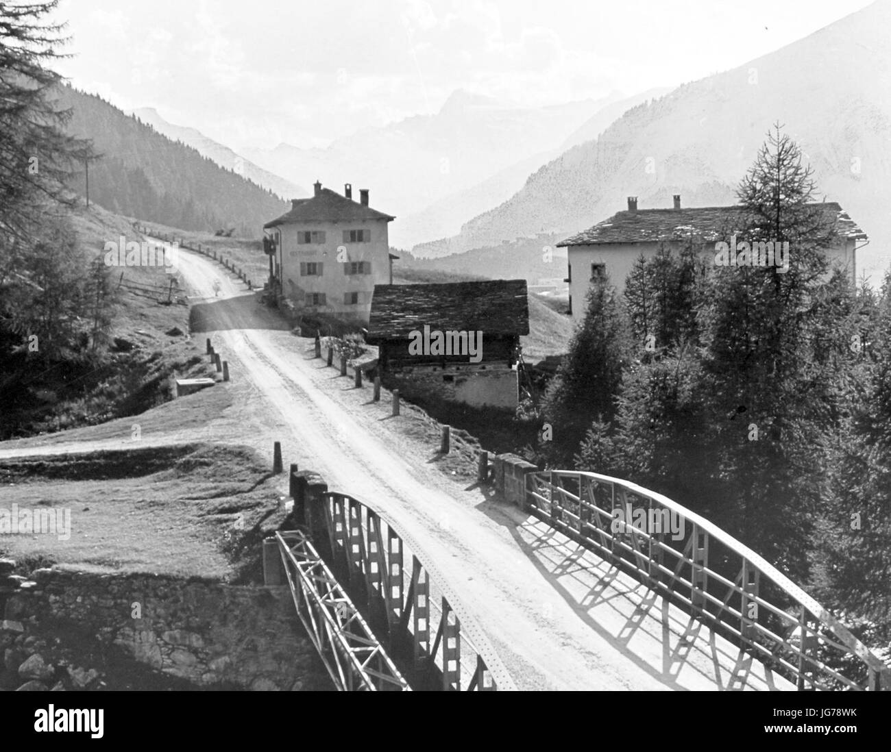 Splügen Passstrasse Foto Stock
