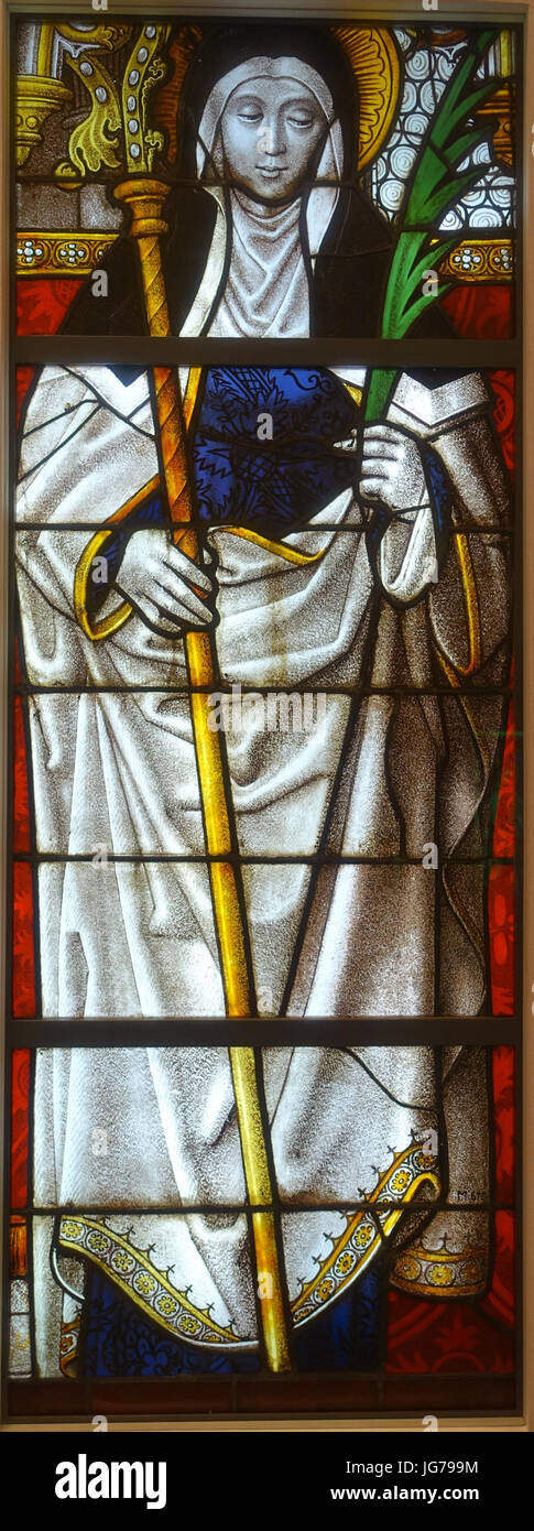 Santa Clara, Colonia, c. 1520-1530, il vetro macchiato - Museo Schnütgen - Colonia, Germania - DSC09797 Foto Stock