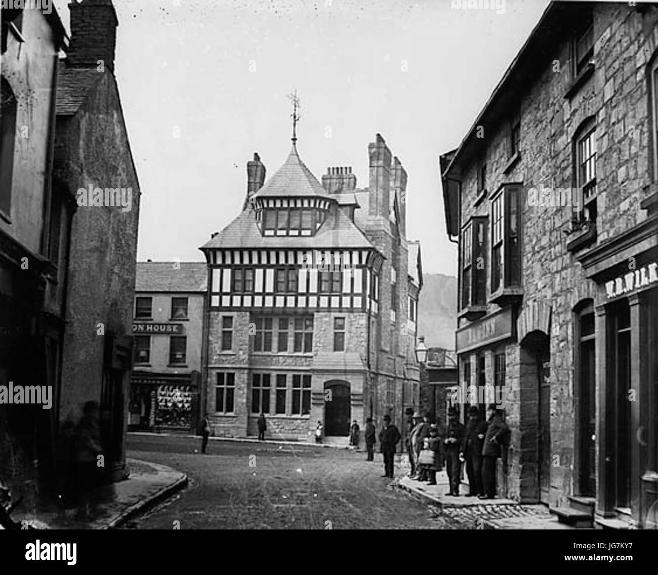 La piazza del mercato Llanrwst NLW3362395 Foto Stock