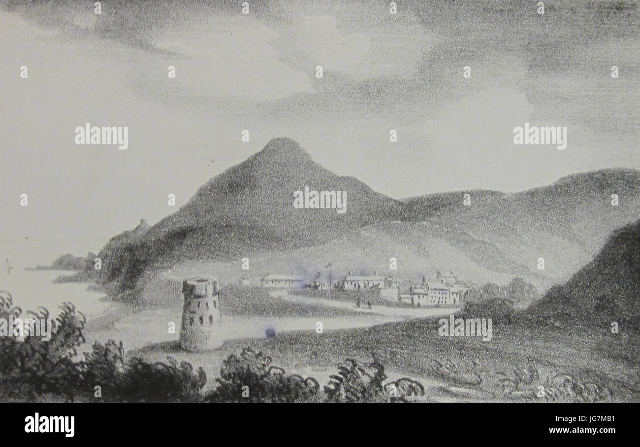 La nuova e migliorata guida e visitatori di souvenir dell'isola di Jersey 1847 Grève-de-Lecq Foto Stock