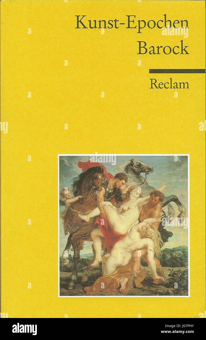 Barock Titelseite der Reihe Kunst-Epochen , Bd. 8, Reclam (2003) Foto Stock