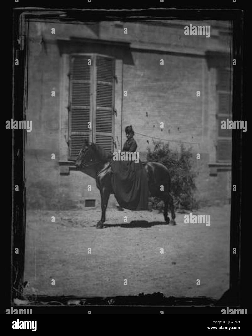 Tolosa. Rue d Astorg. Caroline sic à Cheval. 1869 28186929 - 51Fi76 - Fonds Trutat Foto Stock