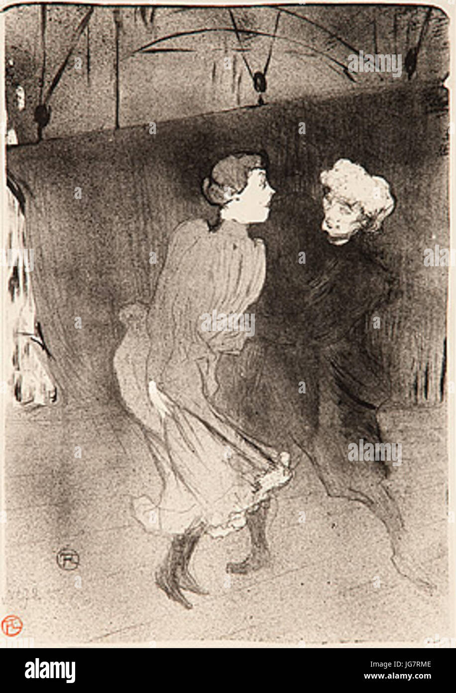 Toulouse-Lautrec Folies-Bergère Emilienne d Alençon e Mariquita Foto Stock